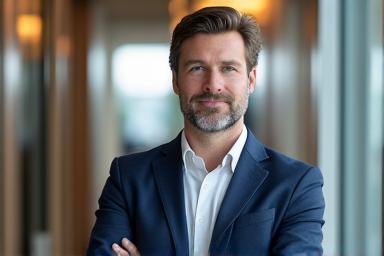 Potret eksekutif seorang CEO di pejabat moden